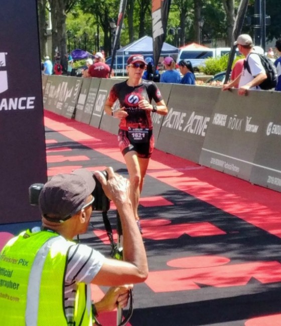 Team Hub member running in IRONMAN race.